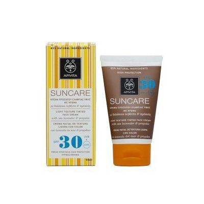 Apivita Light Texture Tinted Face Cream SFP 30 with Sea Lavender & Propolis 50ml / 1.7oz