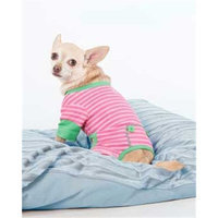 Fashion Pet Pink and Green STRIPED PJ'S, Extra Small