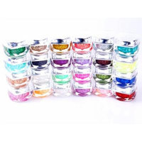 24 Colors Big Glitter UV Gel Nail Art Builder Acrylic