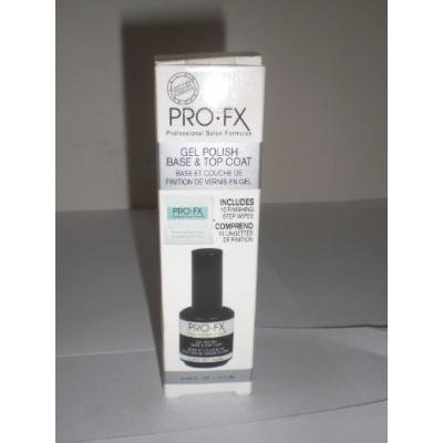 Pro-FX Gel Polish Base & Top Coat Includes 10 Finishing Wipes Salon Formula PROFESSIONAL