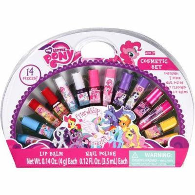 My Little Pony Lip Balm and Nail Polish Cosmetic Set, 14 Pc