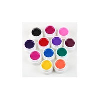 12pcs Solid Pure Uv Gel Solid Color Glue Extension DIY Builder Nail Art