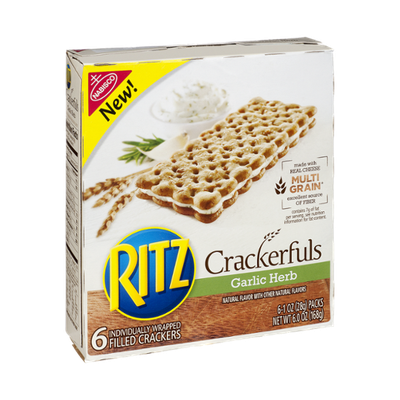Nabisco RITZ Crackerfuls Garlic Herb Filled Crackers