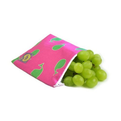 Itzy Ritzy Snack Happens Reusable Snack Bag, Whale Watching Pink (Discontinued by Manufacturer)