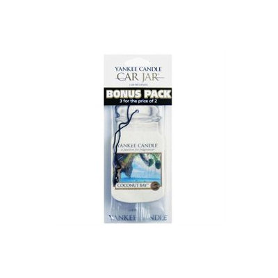 Yankee Candle Coconut Bay Scented Paper Hanging Air Freshener 3 Pack - 1114306