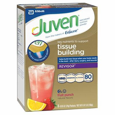 Juven Therapeutic Energy Drink Mix, Fruit Punch, 0.85 Ounce (Pack of 48)