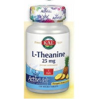 L-Theanine 25 mg Pineapple Kal 120 Sublingual Tablet