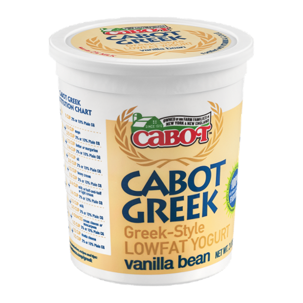 Cabot Greek Greek-Style Low Fat Yogurt Vanilla Bean