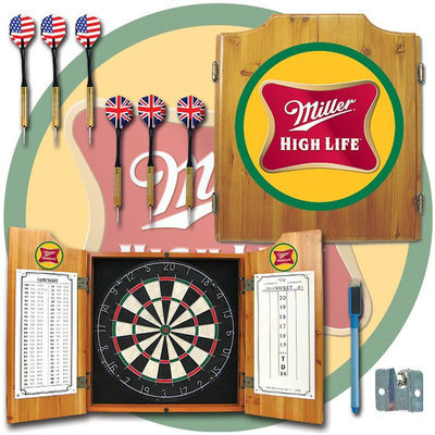 Trademark Commerce Trademark Miller High Life Dart Cabinet Includes Darts and Board