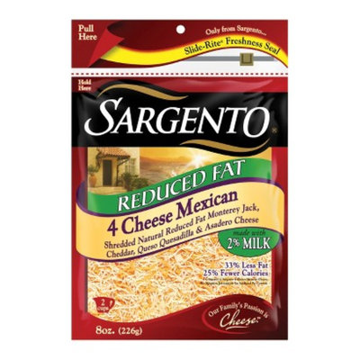 Sargento Reduced Fat 4 Cheese Mexican Shredded Cheese 8 oz