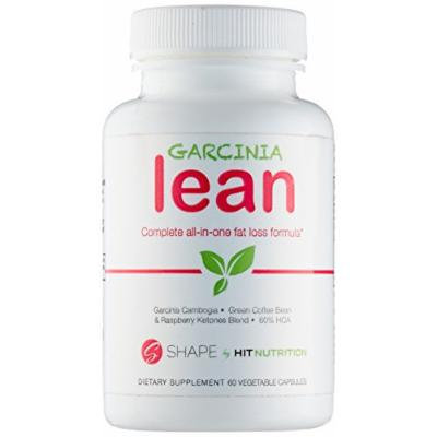 HIT Shape Garcinia Lean; The Natural Fat Burner, Complete All-In-One Caffeine-Free Fat Loss Formula with Raspberry Ketones, Garcini Cambogia, and Green Coffee Bean Extract, 60 Vegetable Capsules