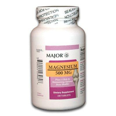 (3 Pack) Major Magnesium Oxide High Potency 500 mg, 100 Count (Pack of 3)