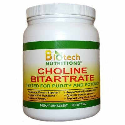 Biotech Nutritions Choline Bitartrate, 750 Gram