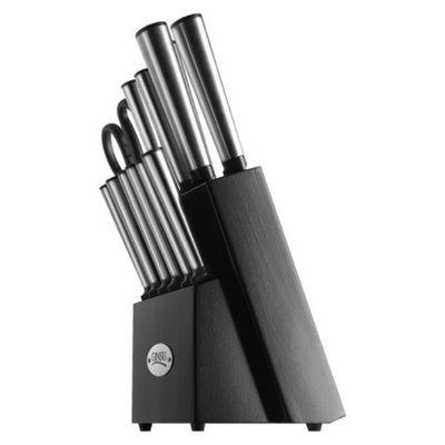 Base Marketing 05202 14Piece Stainless Steel Knife Set with Black Block
