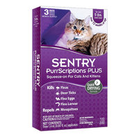 Sentry PurrScriptions Cat and Kitten Squeeze-On Flea and Tick Control