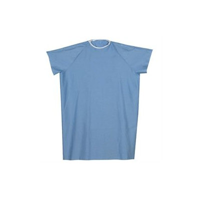 Mabis 532-8030-0139 Convalescent Gown with Snaps - Blue