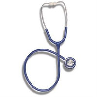 Mabis 10-404-010 Signature Series Stainless Steel Stethoscope - Adult Blue