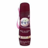 Veet Spray Cream, Hair Remover Legs and Body Essential Oils & Velvet Rose Scent 5.1 fl oz (145 g)