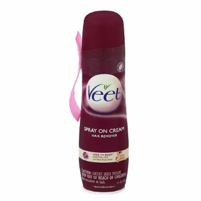 Veet Spray Cream, Hair Remover Legs and Body Essential Oils & Velvet Rose Scent 5.1 fl oz (145 g)