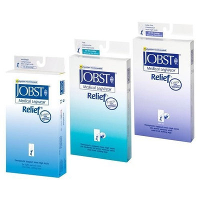 JOBST Relief Compression Support Chap Style 30-40mmHg Right Leg Open Toe, L, Beige