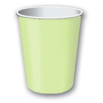 Amscan 68015.115 9 oz. Leaf Green Plastic Paper Cup - Pack of 120