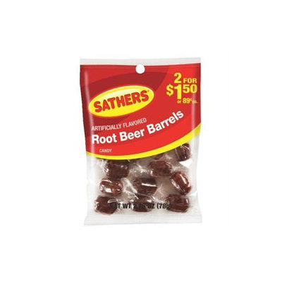 Sathers Candy Root Beer Barrels Candy # 10148 Artificially Flavored