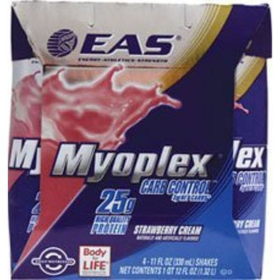 Myoplex Carb Sense Ready To Drink (RTD), STRAWBERRY, 24 Packs, 11 oz., From EAS