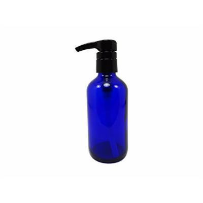 Perfume Studio® Professional Grade Blue Cobalt Glass Boston Round Bottle with Top Quality Dispensing Pump - Perfect for Lotions, Soaps, Massage and Skin Oils, Hair Treatments and More (8 OZ, COBALT BLUE)