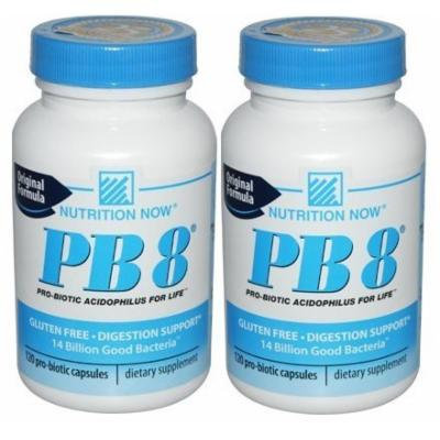 Nutrition Now Pb 8 Pro-biotic Acidophilus for Life -- 120 Capsules X 2
