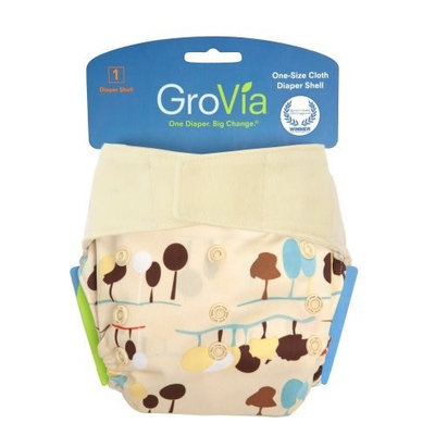 GroVia Hook and Loop Diaper Shell System, Nature (Discontinued by Manufacturer) (Discontinued by Manufacturer)