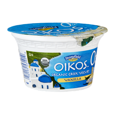 Stonyfield Organic Oikos 0% Fat Vanilla Greek Nonfat Yogurt