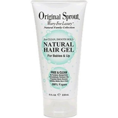 Original Sprout Natural Hair Gel (4 oz) - Vegan Formula Strengthens, Softens and Hydrates Hair; Medium Hold Tames Unruly Hair while Protecting Against Breakage