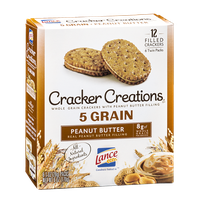 Lance Cracker Creations 5 Grain Peanut Butter - 6 PK