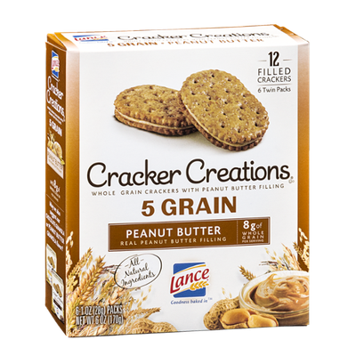 Lance Cracker Creations 5 Grain Peanut Butter - 6 PK