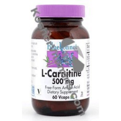 Bluebonnet L-Carnitine 500 mg Vitamin Capsules, 30 Count