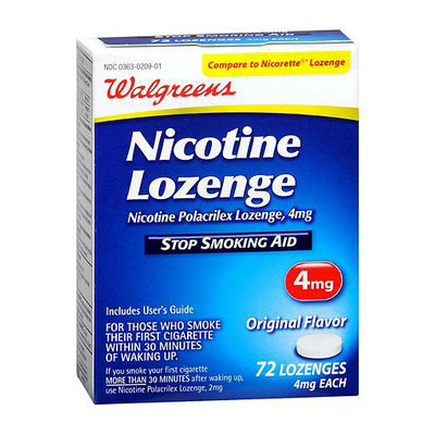 Walgreens Nicotine Stop Smoking Aid Lozenges 4 mg Original