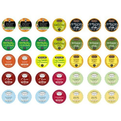Crazy Cups Decaf Tea Sampler, K-Cup Portion Pack for Keurig K-Cup Brewers (Pack of 35)