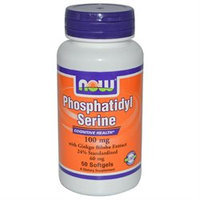 NOW Foods - Phosphatidyl Serine with Ginkgo Biloba Extract 100 mg. - 50 Softgels