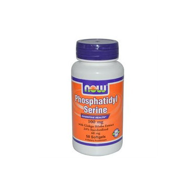 NOW Foods - Phosphatidyl Serine with Ginkgo Biloba Extract 100 mg. - 50 Softgels