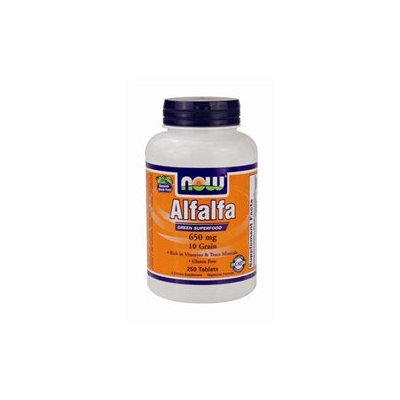 NOW Foods - Alfalfa Green Superfood 10 Grain 650 mg. - 250 Tablets