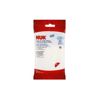NUK Tooth & Gum Oral Care Wipes, Resealable Pouch, Peggable Tray