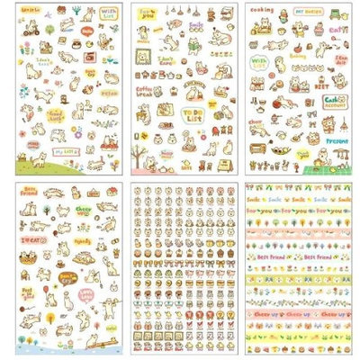 Krystie-kitty Selections SUPER CUTE! Semi-Translucent Kitty Stickers-6 SHEETS!