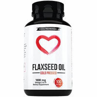 Flaxseed Oil Softgels To Promote A Healthy Heart, Glowing Skin, and Strong & Beautiful Hair & Nails - Cold-Pressed - Essential Omega 3 6 9 Fatty Acids - 1000 mg per serving - Manufactured in the USA
