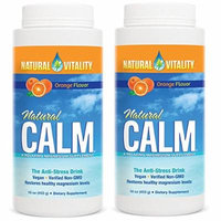 Natural Vitality Natural Magnesium Calm, Orange (2 Bottles of 16 Ounce)
