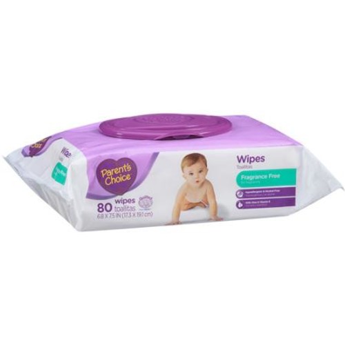 Parent's Choice Fragrance Free Baby Wipes, 80 sheets