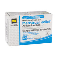 DG Health Menstrual Pain Relief - Caplets, 40 ct