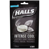 HALLS Intense Cool Oral Anesthetic Menthol Drops