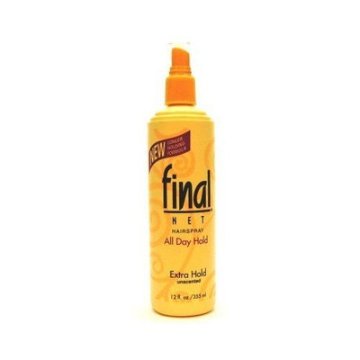 Final Net Pump Hairspray 12 oz. Extra Hold Unscented (3-Pack) with Free Nail File