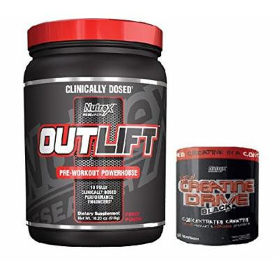 Nutrex Research Outlift Pre-Workout Supplement, Fruit Punch, 18.27 oz With Creatine Drive Black 150g