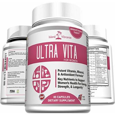 Womens Multivitamin Multimineral with Calcium - Potent Vitamin B Complex, Minerals, and Antioxidant Formula for Natural Energy Boost, Weight Loss Metabolism, Hormone Balance, and Healthy Hair, Skin, Nails - 60 Easy to Swallow Capsules - Made in USA
